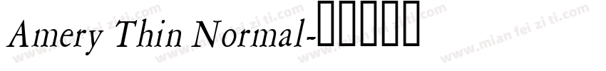 Amery Thin Normal字体转换